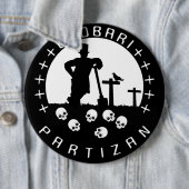 Grobari Partizan Lobanje Button (Beispiel)