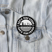 Grobari Partizan Schwarz Weiße Button (Beispiel)