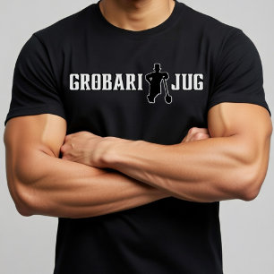 Grobari Süd Schwarz Weiße T-Shirt