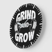 Grobbau - Gym Workout Motivation Große Wanduhr (Winkel)