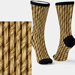Grobe Fasern waschend Woven Look Socken
