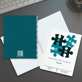 Grobe Puzzle Kühne und helle Aquamarine Lebensbegl Notizblock