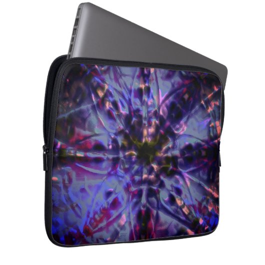 Grobe Textur dunkle Veilchen zu lila gebeizt Laptopschutzhülle (Vorne Rechts)