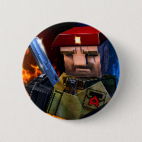 Grober Kriegers-Knopf Pixelfield Spiel-|