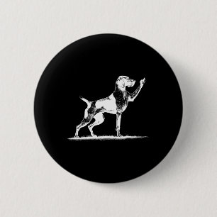 Grober Zeigerhund Loch Deutsch Drahthaariger Zeige Button