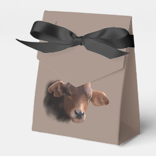 Grobes Brown-Kuh-Porträt Geschenkschachtel