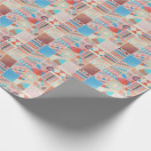 Grobes Canvas-Patchwork: Texturiertes Vintage-Must Geschenkpapier (Ecke)