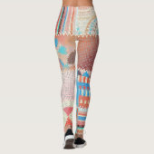 Grobes Canvas-Patchwork: Texturiertes Vintage-Must Leggings (Rückseite)