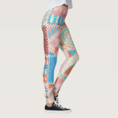 Grobes Canvas-Patchwork: Texturiertes Vintage-Must Leggings (Rechts)