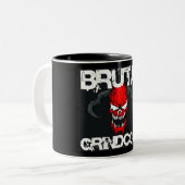 Grobes Grindcore Zweifarbige Tasse (Vorderseite Links)