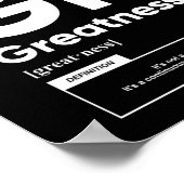 Grobheitsdefinition | Motivierend Poster (Ecke)