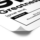 Grobheitsdefinition | MOTIVIEREND Poster (Ecke)