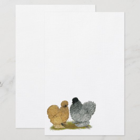 Grobhühner Briefpapier (Vorne/Hinten)