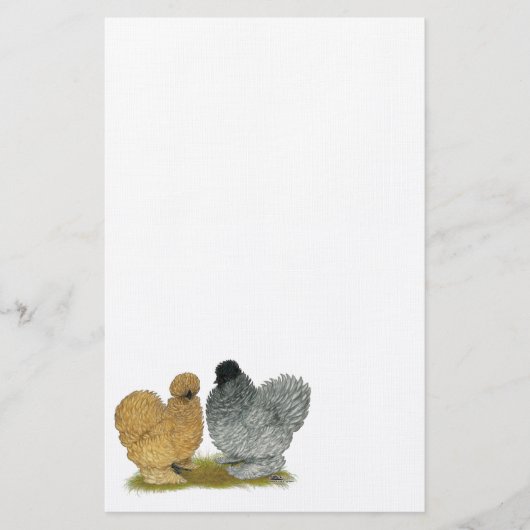 Grobhühner Briefpapier (Vorderseite)