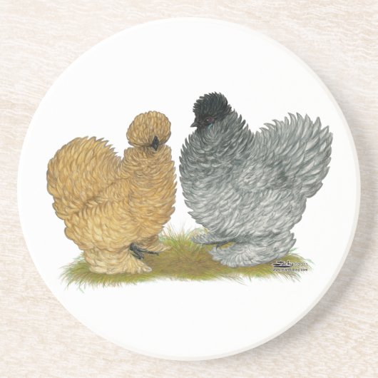 Grobhühner Getränkeuntersetzer (Vorne)