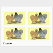 Grobhühner Rechteckiger Aufkleber (Blatt)