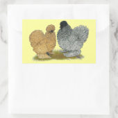 Grobhühner Rechteckiger Aufkleber (Tasche)