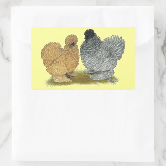 Grobhühner Rechteckiger Aufkleber (Tasche)