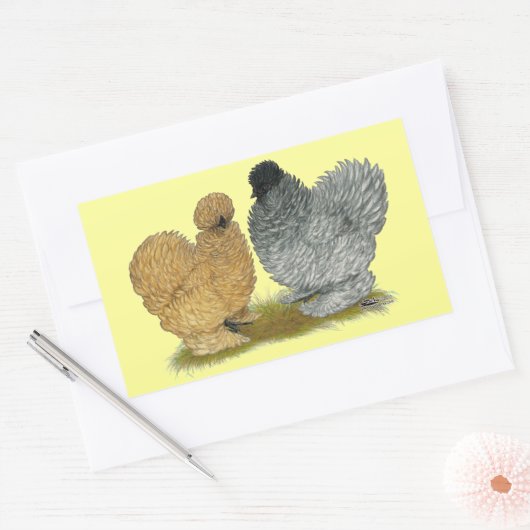 Grobhühner Rechteckiger Aufkleber (Umschlag)