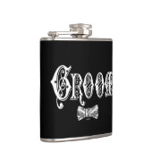 Grobkörbe mit Krawatte Weiß und Schwarz Flachmann (Rechts)