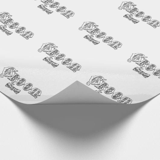 Grobkörbe mit Krawatte Weiß und Schwarz Geschenkpapier (Ecke)