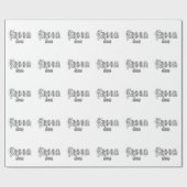 Grobkörbe mit Krawatte Weiß und Schwarz Geschenkpapier (Flach)