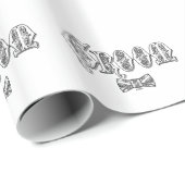 Grobkörbe mit Krawatte Weiß und Schwarz Geschenkpapier (Rolleneckpunkt)