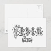 Grobkörbe mit Krawatte Weiß und Schwarz Postkarte (Vorne/Hinten)