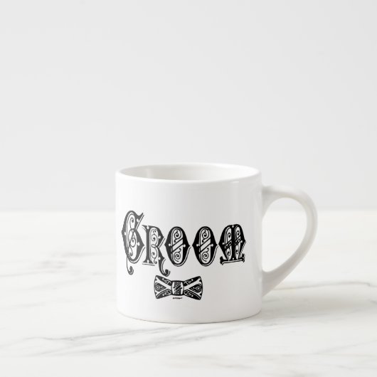 Grobkörbe mit schwarzer Krawatte Espressotasse (Rechts)