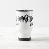 Grobkörbe mit schwarzer Krawatte Reisebecher (Mittel)