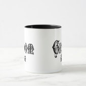 Grobkörbe mit schwarzer Krawatte Tasse (Zentrum)