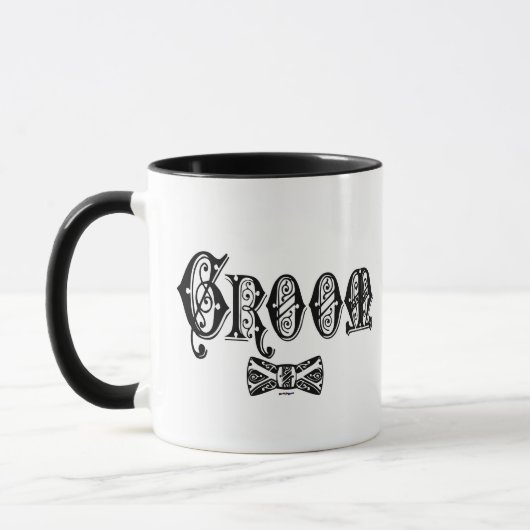 Grobkörbe mit schwarzer Krawatte Tasse (Links)