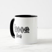 Grobkörbe mit schwarzer Krawatte Tasse (Vorderseite Links)