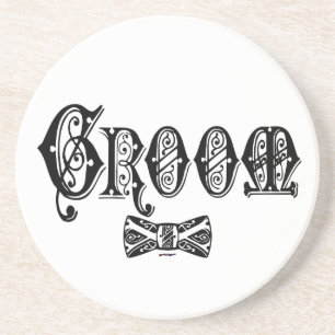 Grobkörbe mit schwarzer Krawatte Untersetzer