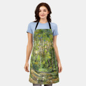 Grobmalerei Aquarell auf Seide Schürze (Getragen)