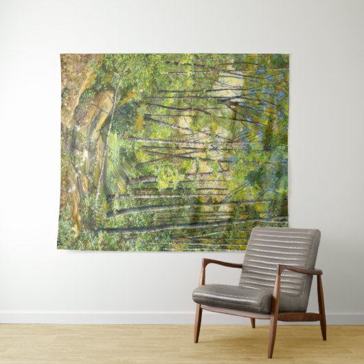 Grobmalerei Aquarell auf Seide Wandteppich (Beispiel (Horizontal))