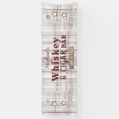 Grobname Vintager Holzwhiskey und Bar Cigar Banner (Vertikal)