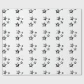 Grobsternpapier / Grey paper gift Geschenkpapier (Flach)