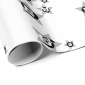 Grobsternpapier / Grey paper gift Geschenkpapier (Rolleneckpunkt)