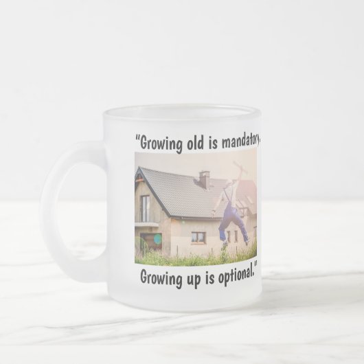 "Grobup ist optional" Tasse/Cup Mattglastasse (Links)