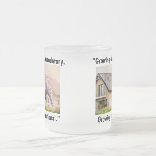 "Grobup ist optional" Tasse/Cup Mattglastasse (Mittel)