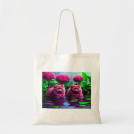 Grocery Bag with Cat Illustration  Tragetasche