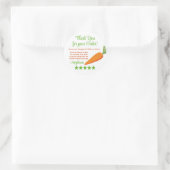 Grocery Delivery Service Thank You Review Stars Runder Aufkleber (Tasche)