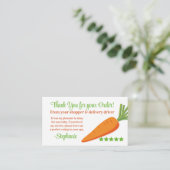 Grocery Delivery Service Thank You Review Stars Visitenkarte (Stehend Vorderseite)