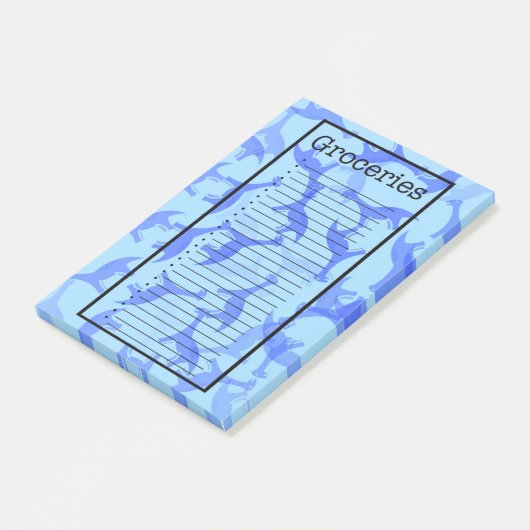 Grocery List Dinosaur Post it Notes Post-it Klebezettel (angewinkelt)