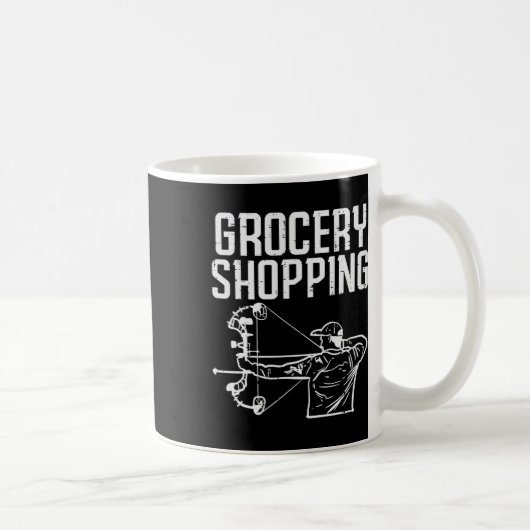 Grocery Shopping Bow Jagd Funny Archery Archer Kaffeetasse (Rechts)