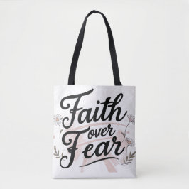 Grocery Tote Bag with Psalm 56:3-4 Bible Verse Tasche