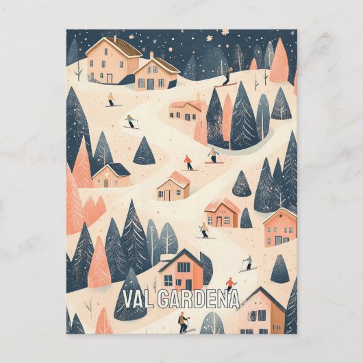 Gröden - Italien Skigebiet Postkarte (Vorderseite)