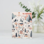 Gröden Skiort Postkarte (Stehend Vorderseite)