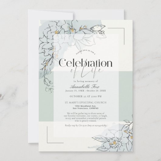 Grödner Gedenkstätte der botanischen Seite Grüne B Einladung (Vorderseite)